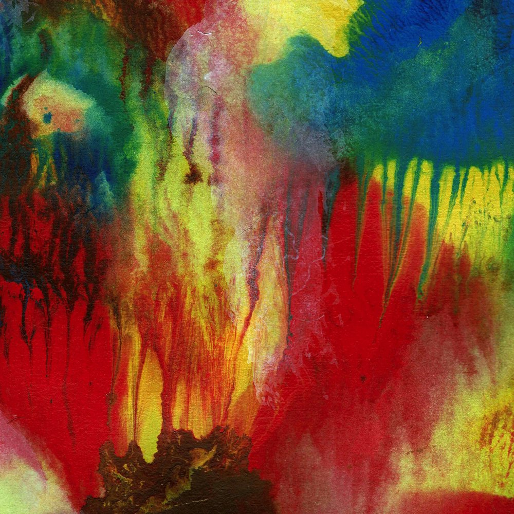 pintura abstrata multicolorida
