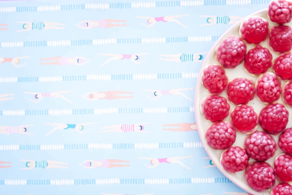 fruits on plate on table