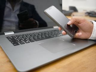 A person tracking a package on a laptop.
