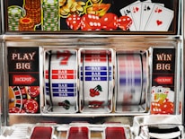 Close-up of spinning reels showing sparkling jackpot symbols in a colorful game interface.