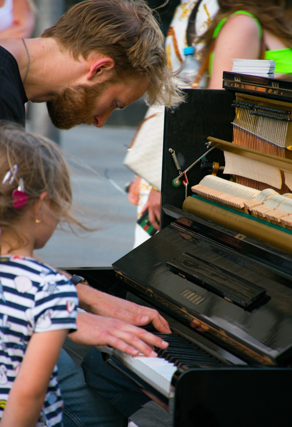 man playing piano