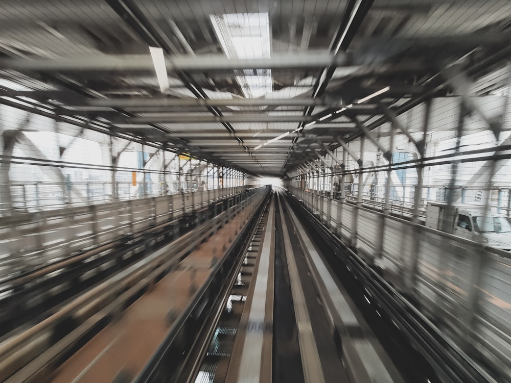 empty train track