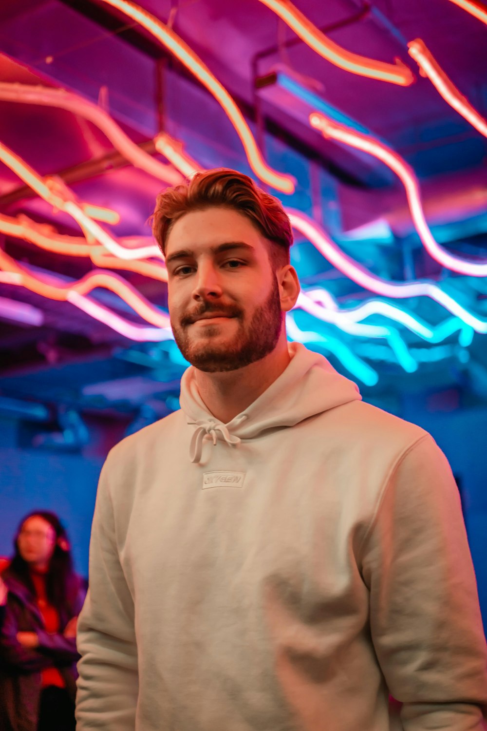 men wearing white hoodie jacket close-up photography