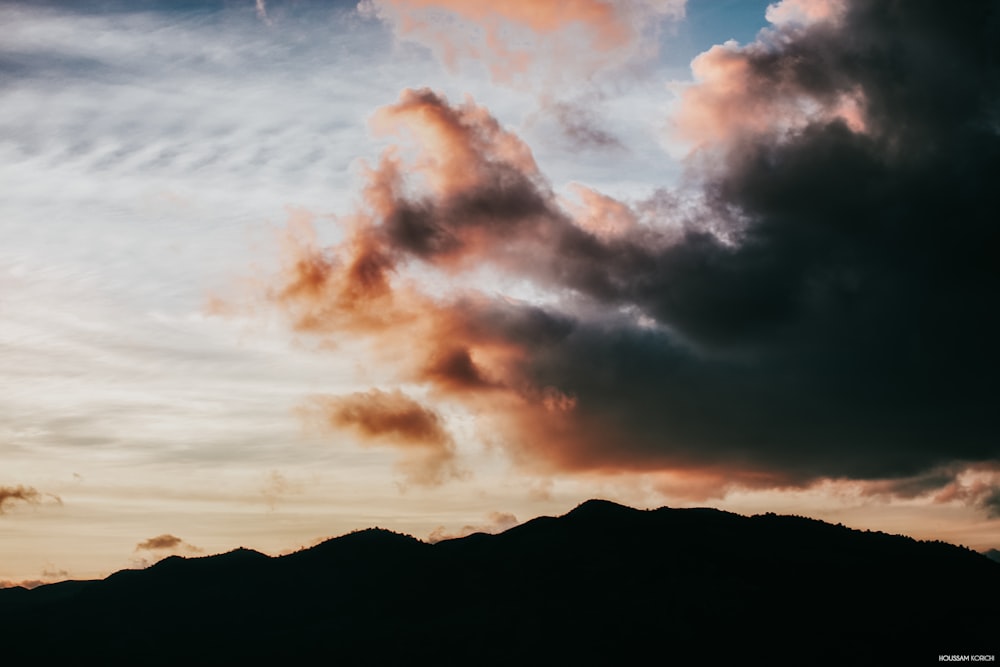 silhouette of mountain