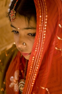 A creative mood-inspired portrait reflecting Indian cultural aesthetics.