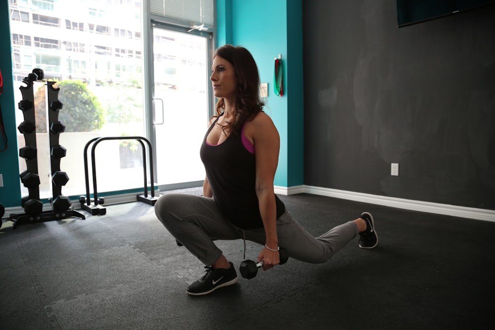 woman exercising at a gym