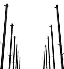 Rows of sturdy metal infrastructure beams ready for shipment