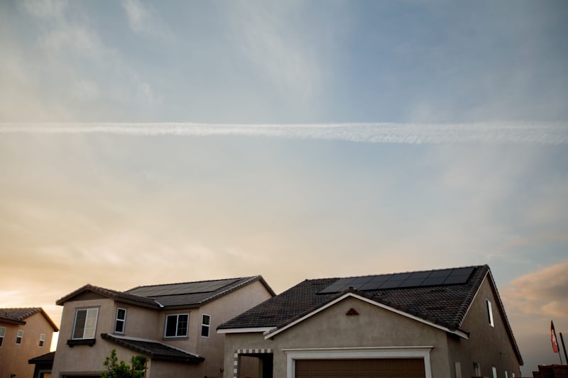 Solar panels on residential roof by Vivint Solar