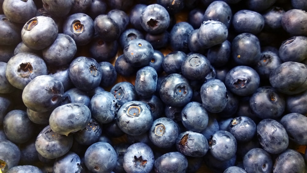 bunch of blueberries