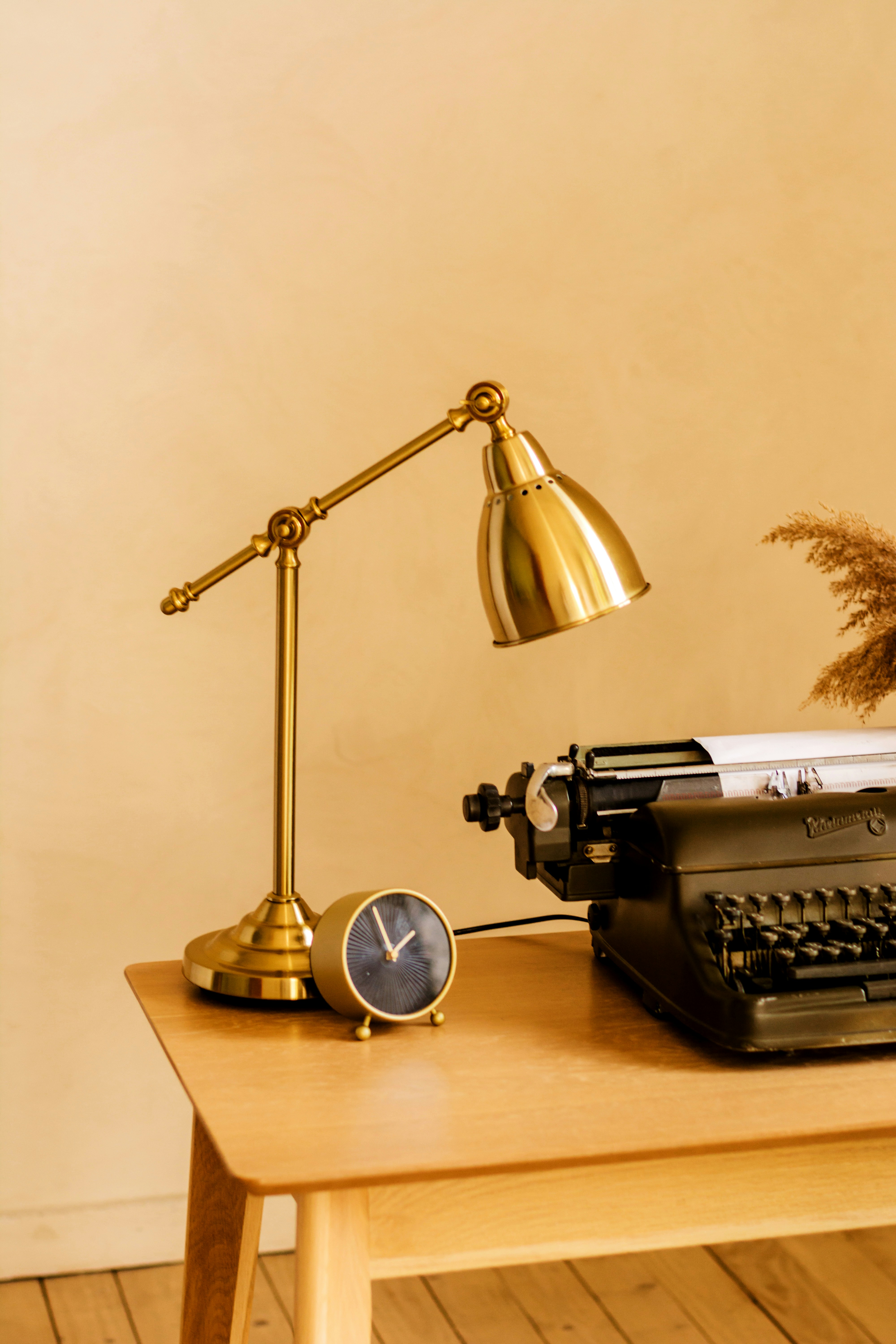 gold office lamp