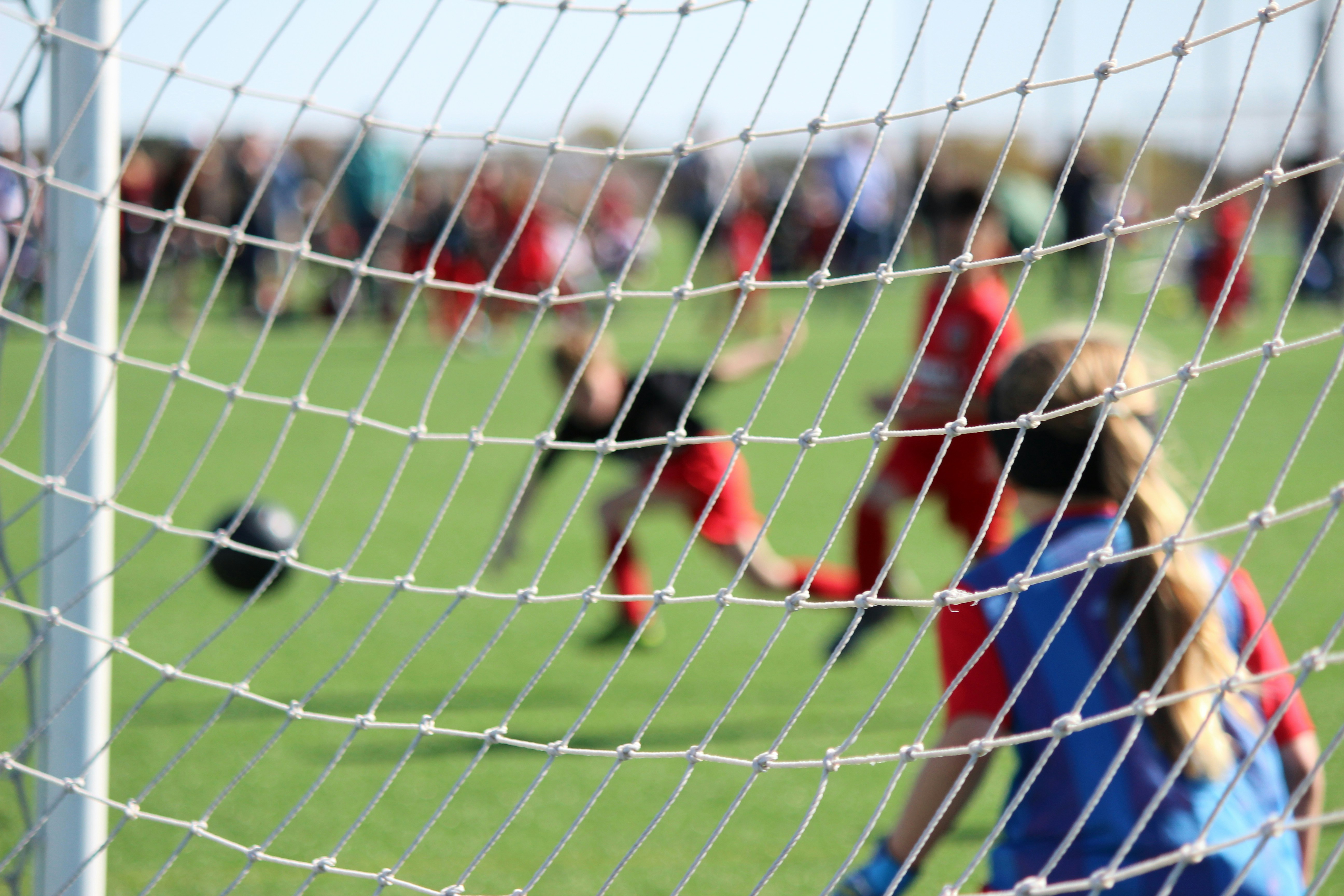 people in green field watching soccer ball during daytime