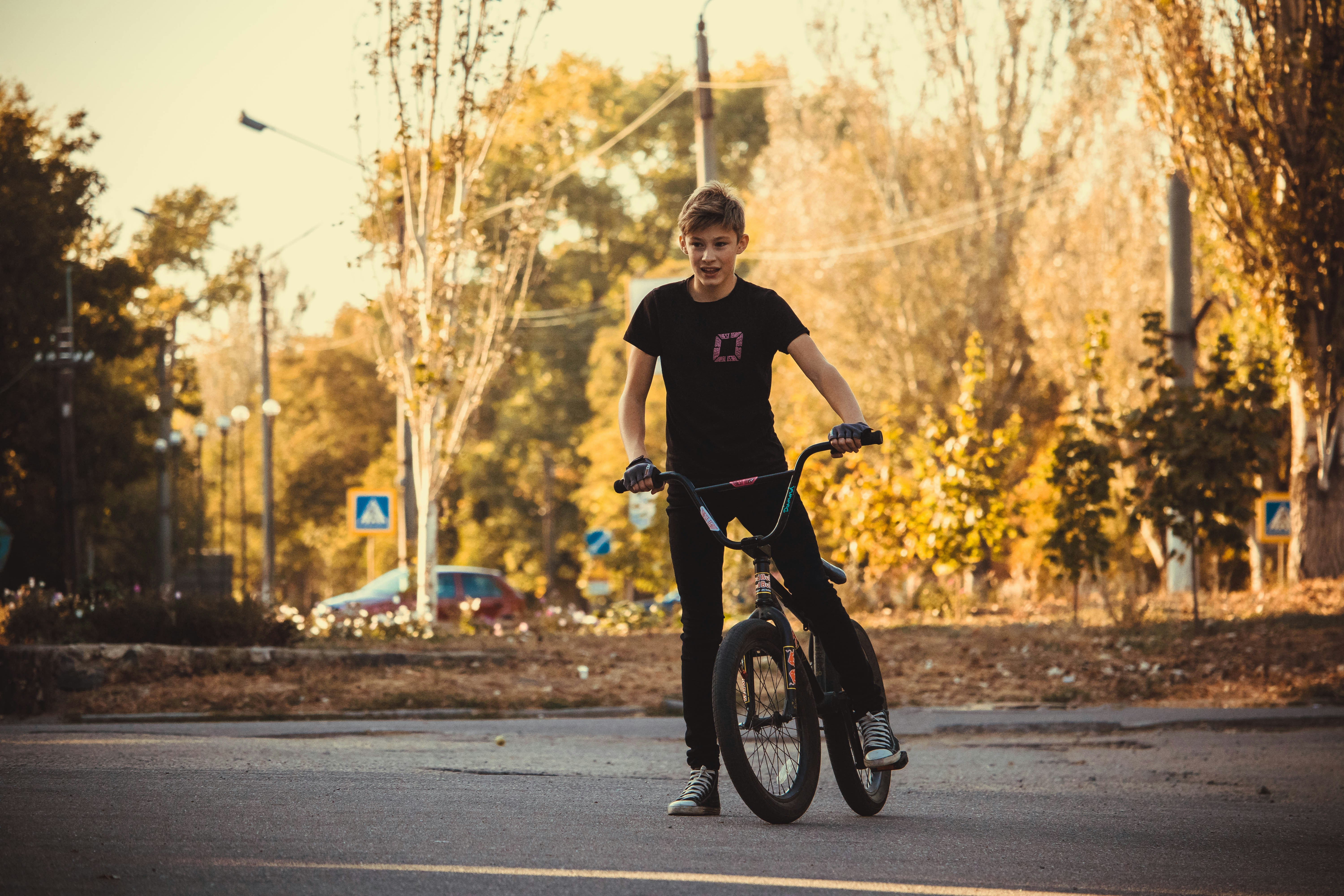 man riding a bicycle