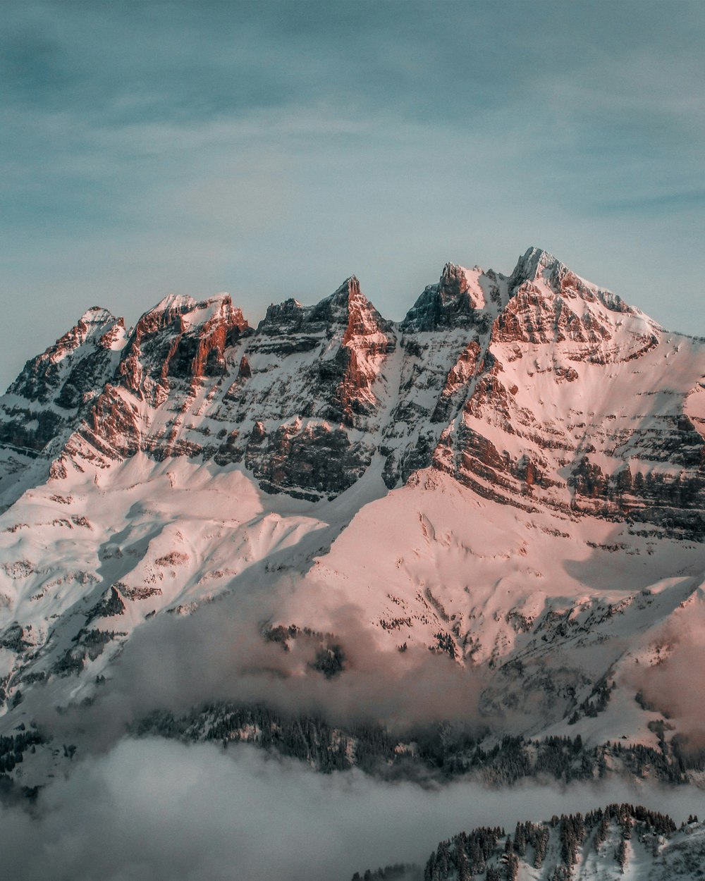 landscape photography of white and brown mountain