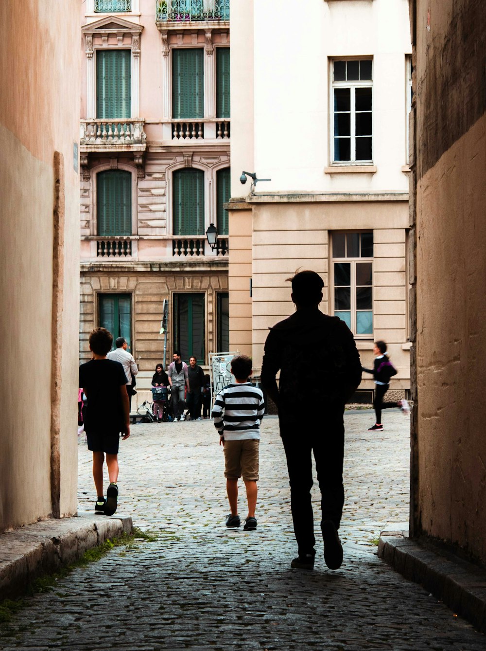 man walking on street