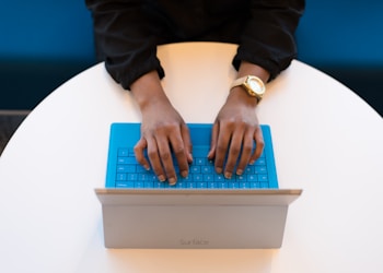 person using Microsoft Surface