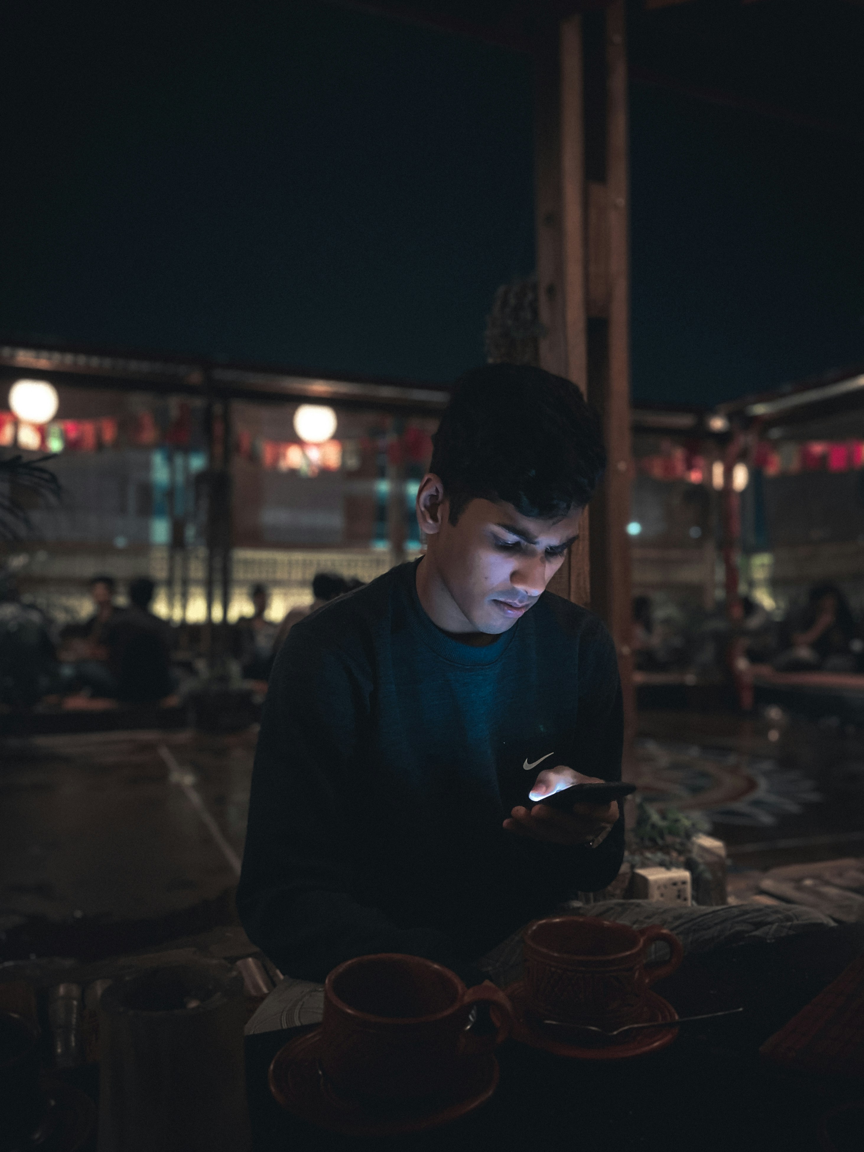 man holding smartphone