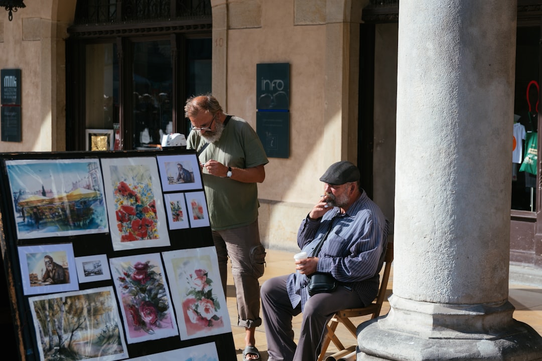 man sitting outdoors