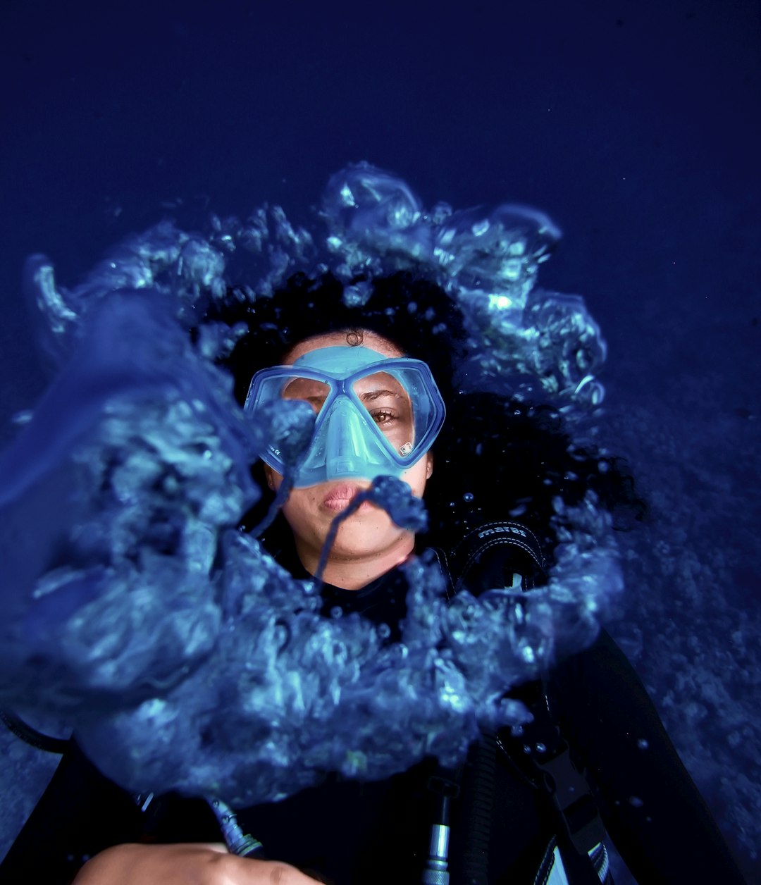 underwater photography of woman