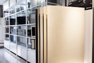 A showcase of building materials available for purchase.