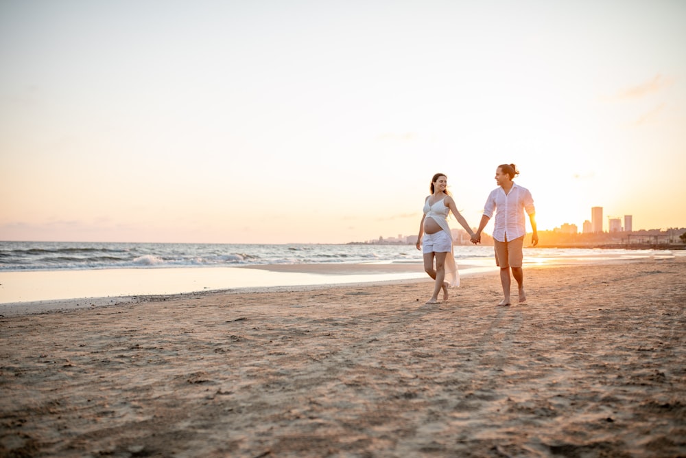 couple walking on beach