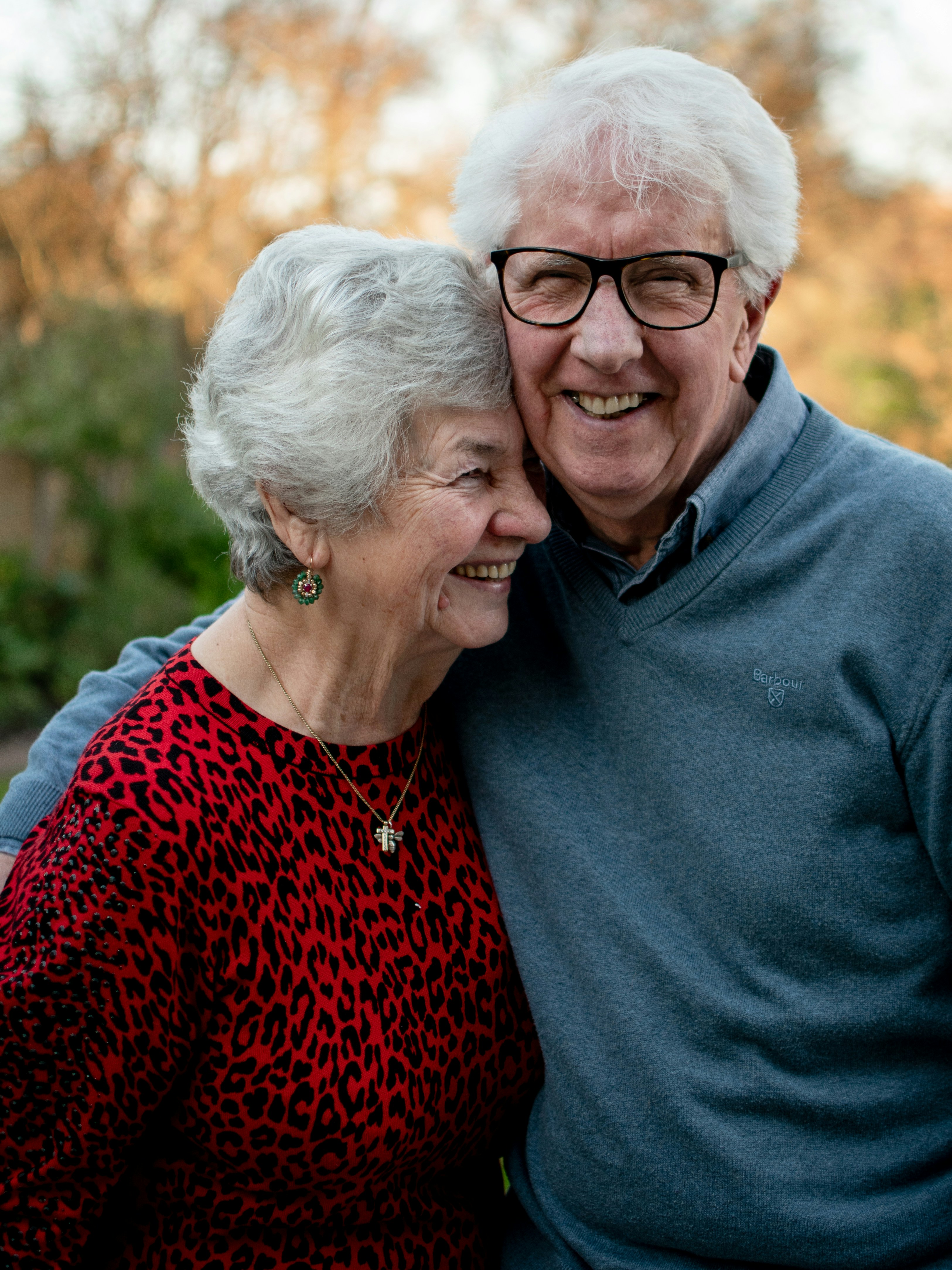 Old couple, grandparents in love.