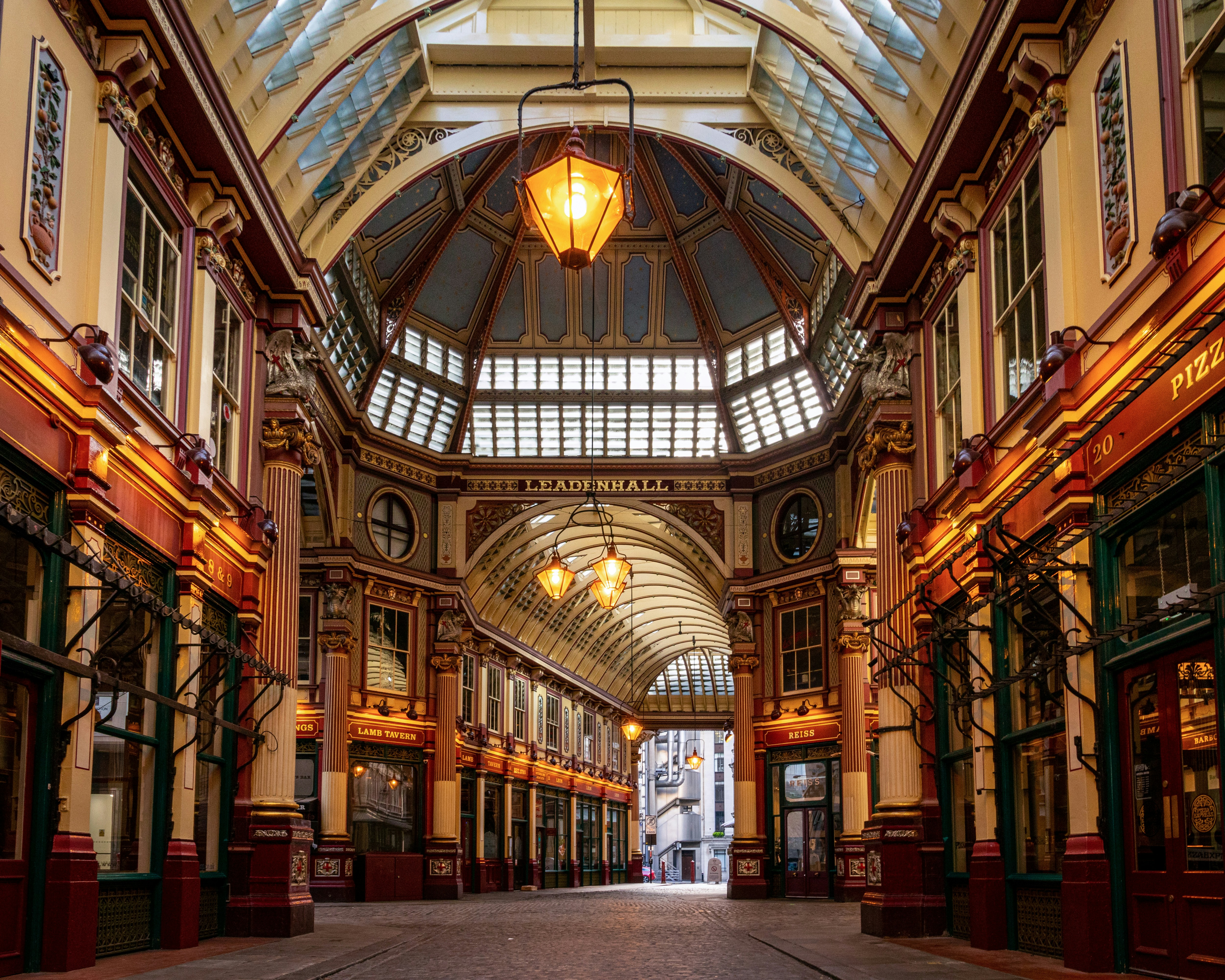 brown concrete building, Leadenhall Market, London