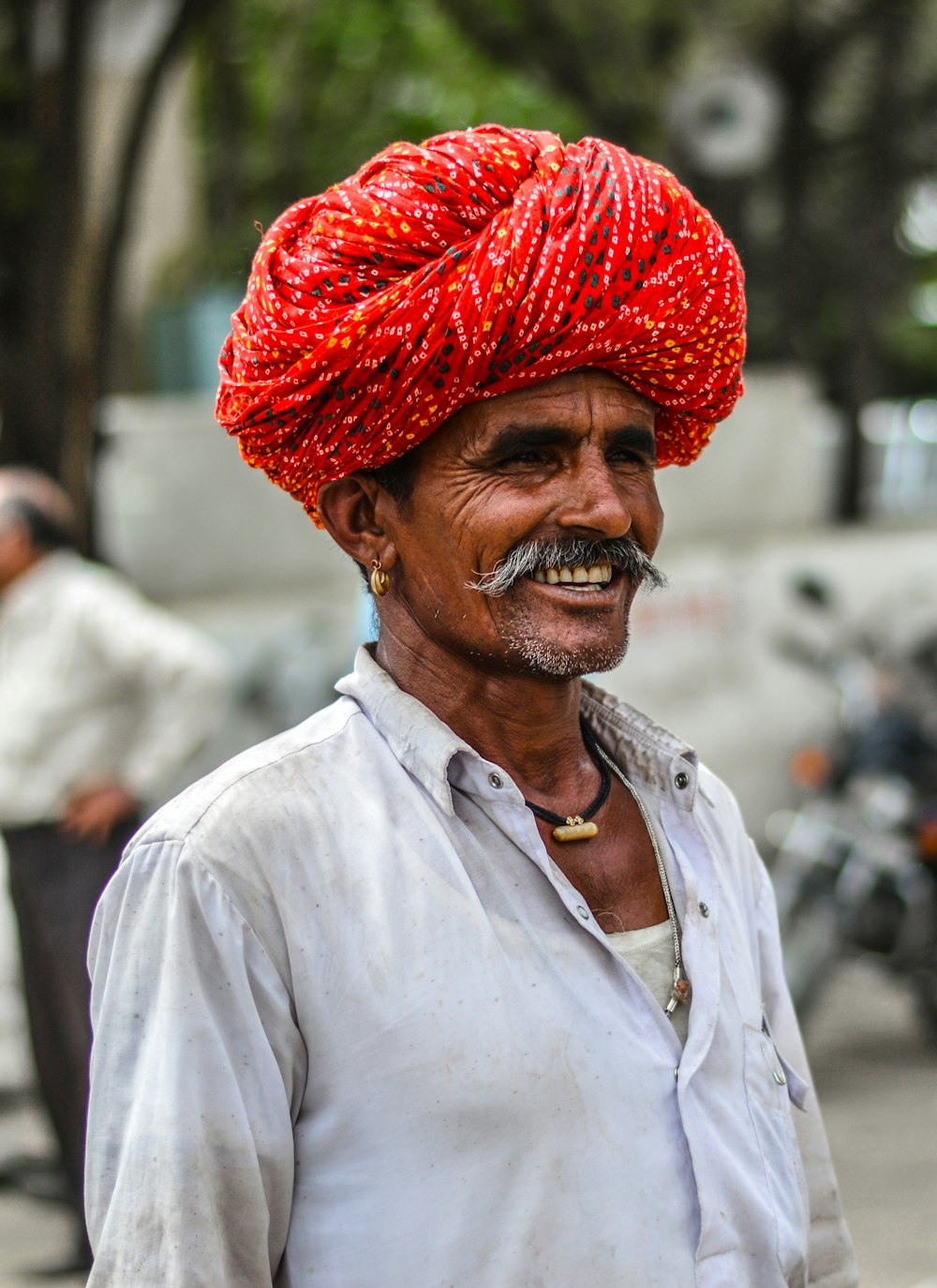 man taking selfie