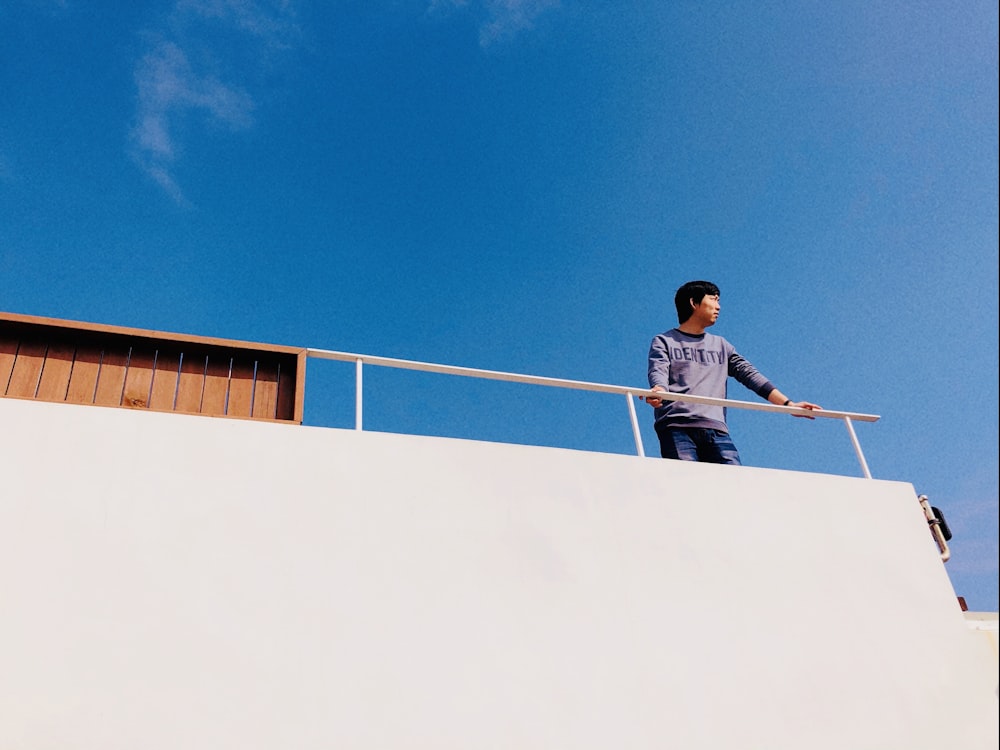 man on terrace