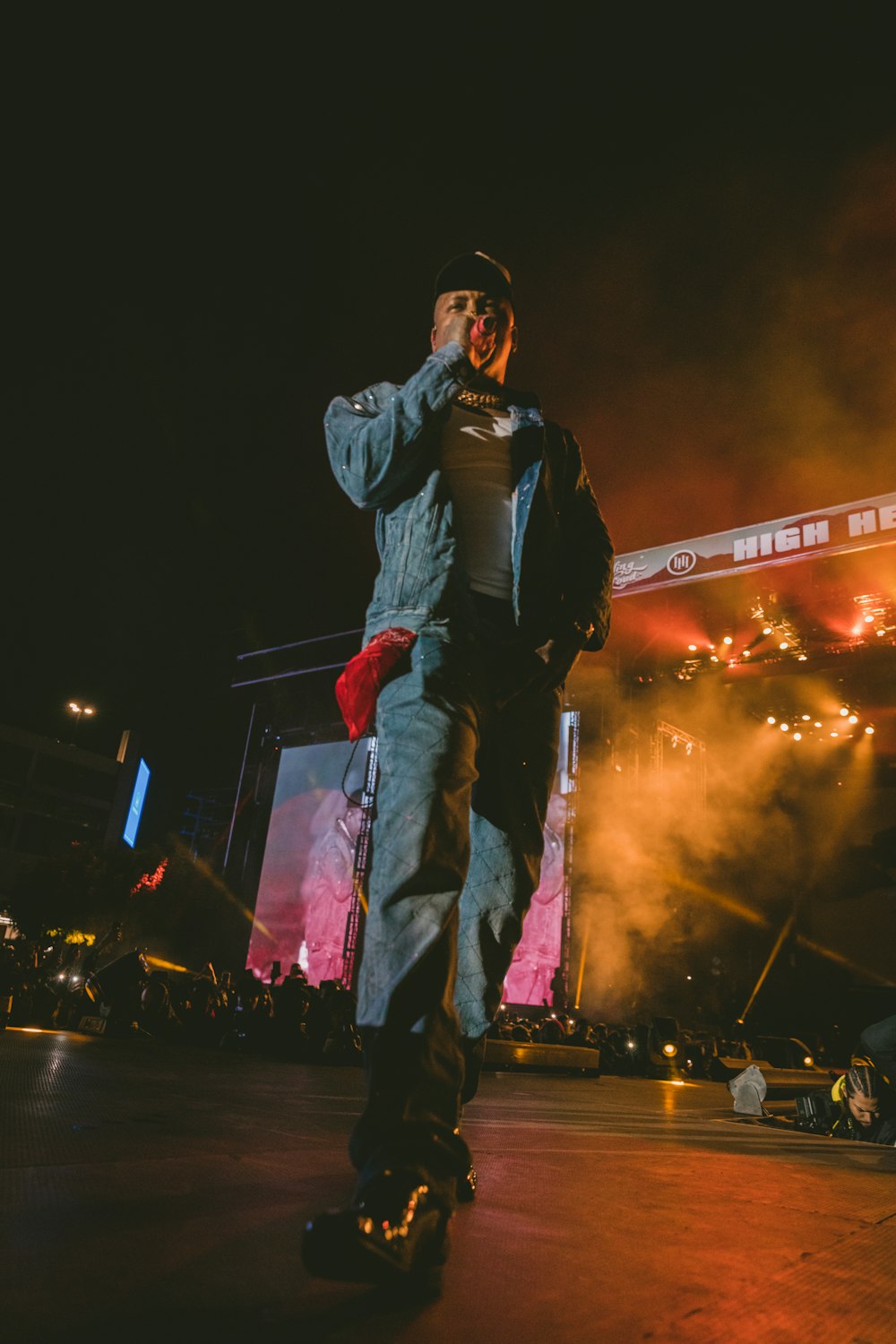 man holding microphone