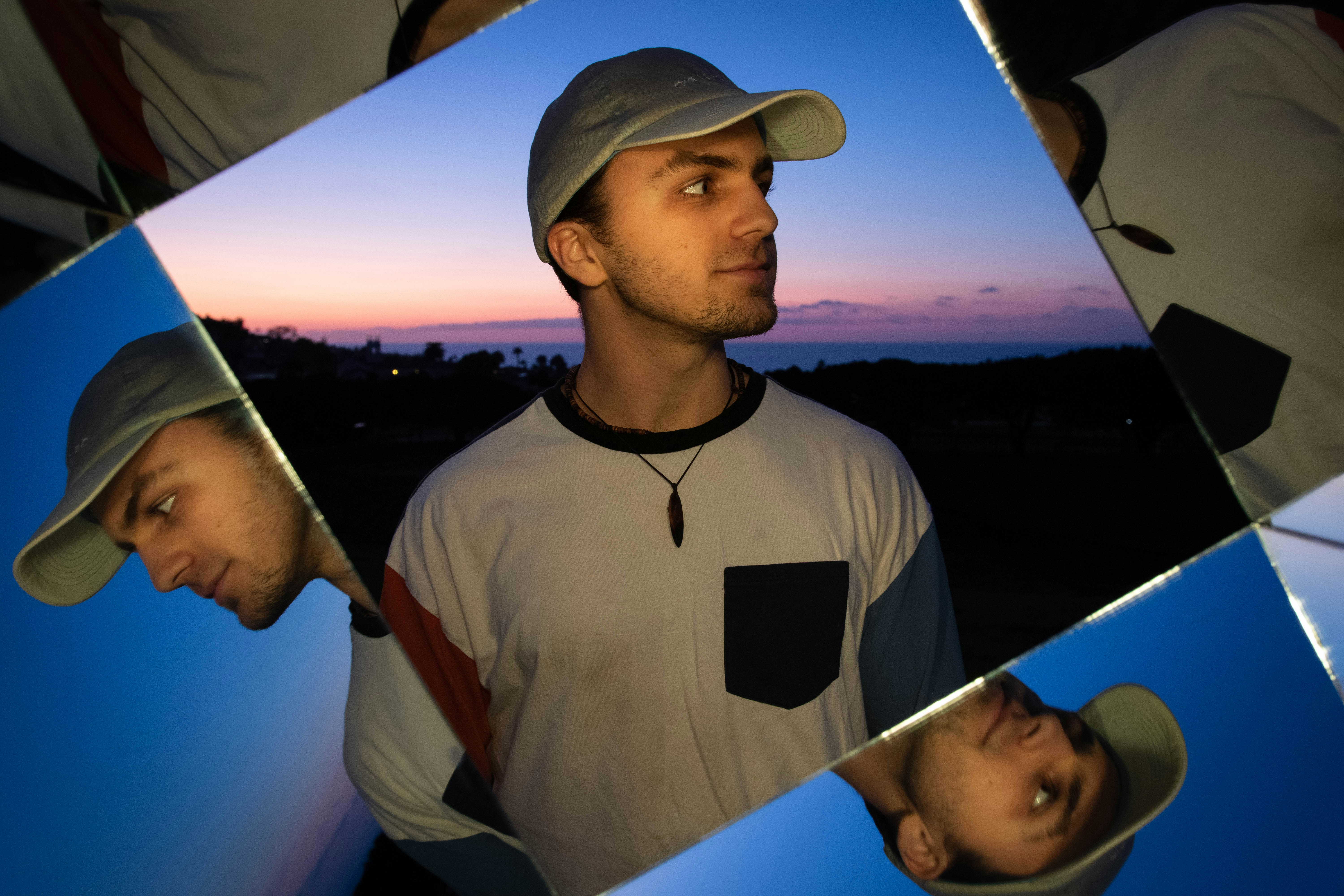 Fotocollage des Mannes