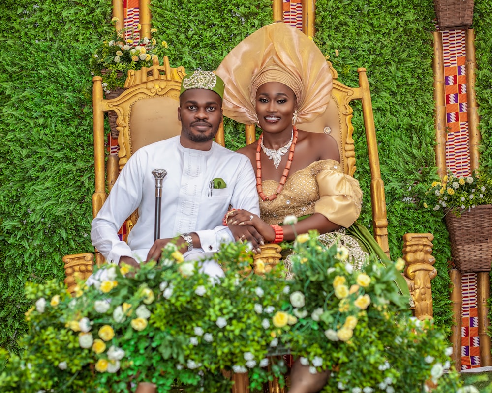 couple sitting on chairs