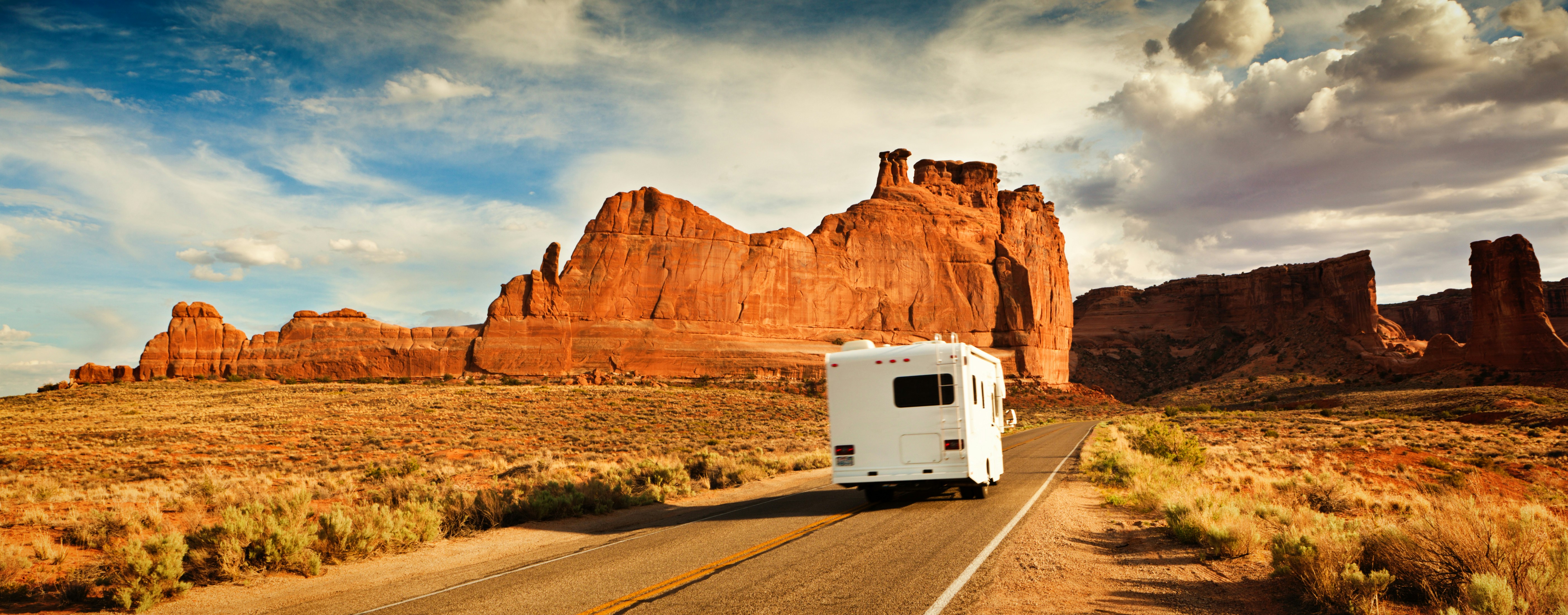 Life on roads. RVing in Grand Canyon National Park. <br />More like this at: https://www.rvingtrends.com/