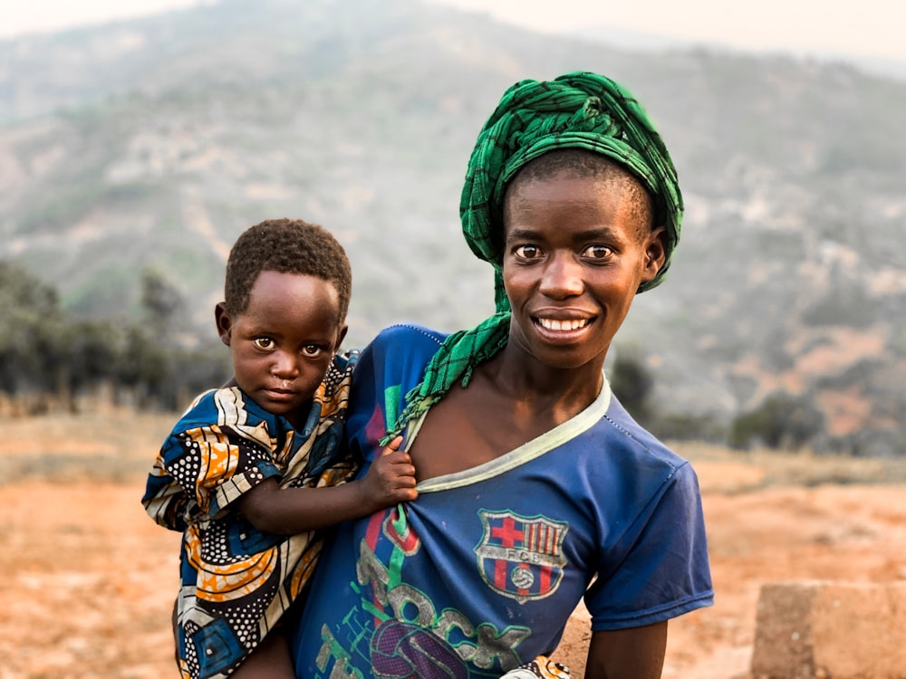 woman holding baby