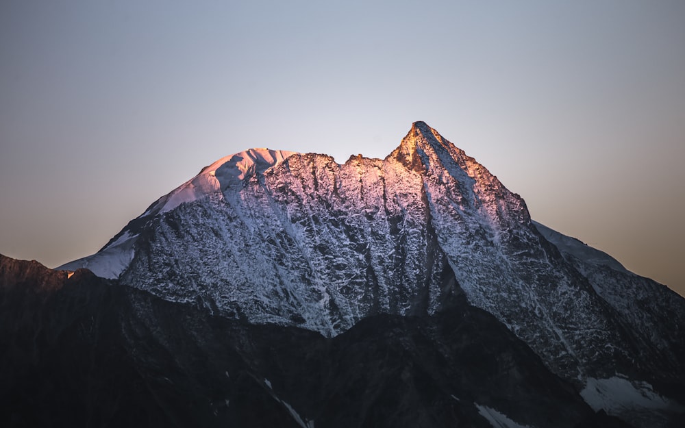 gray and brown mountain under gray sky