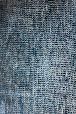 Close-up of denim fabric showcasing intricate stitching.