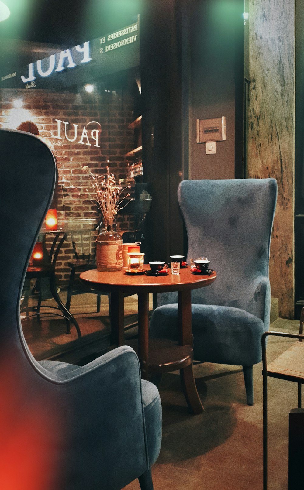 brown wooden table with chairs