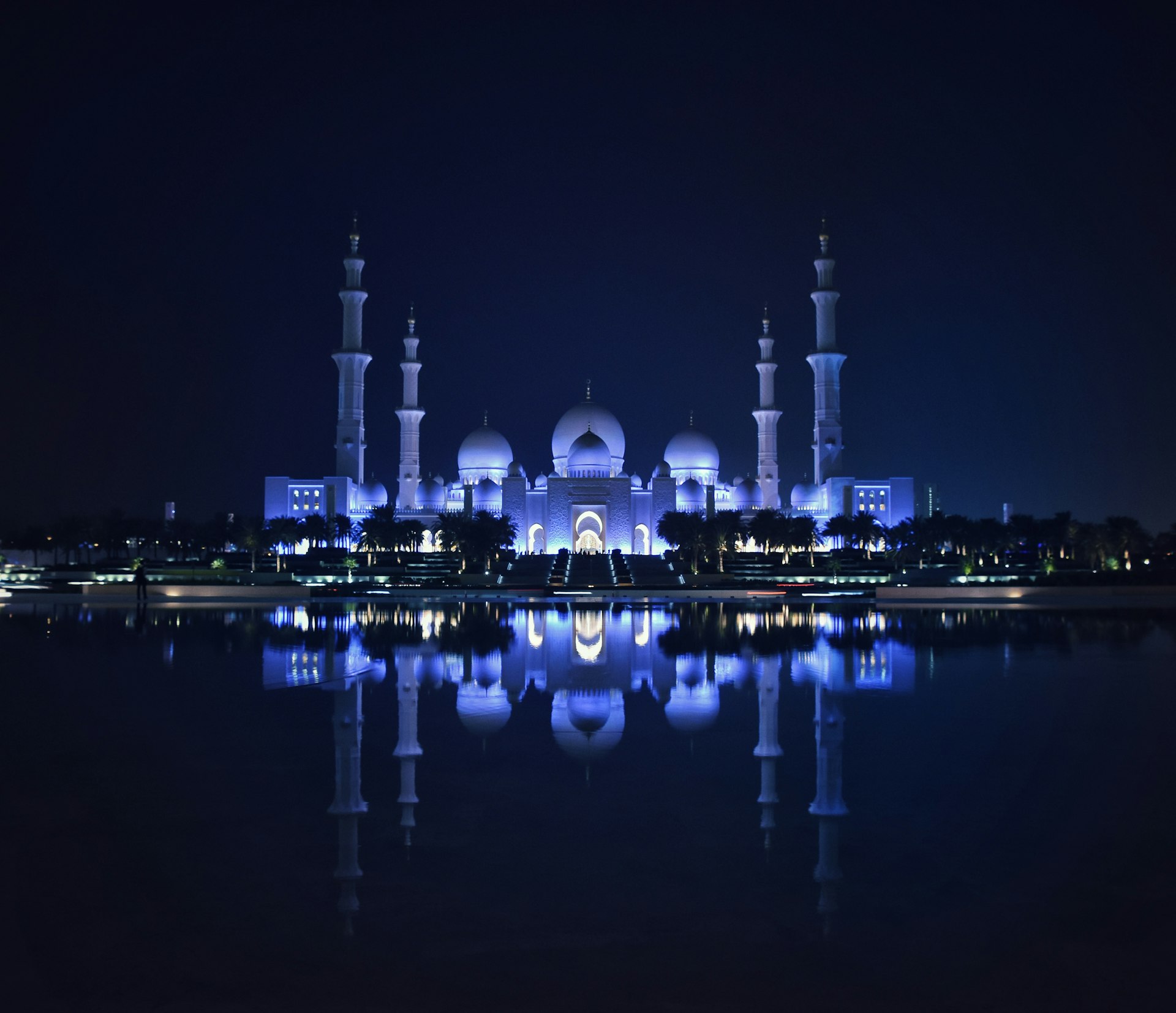 city skyline during night time