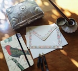 Luxurious executive stationery set displayed on a polished desk with soft natural light