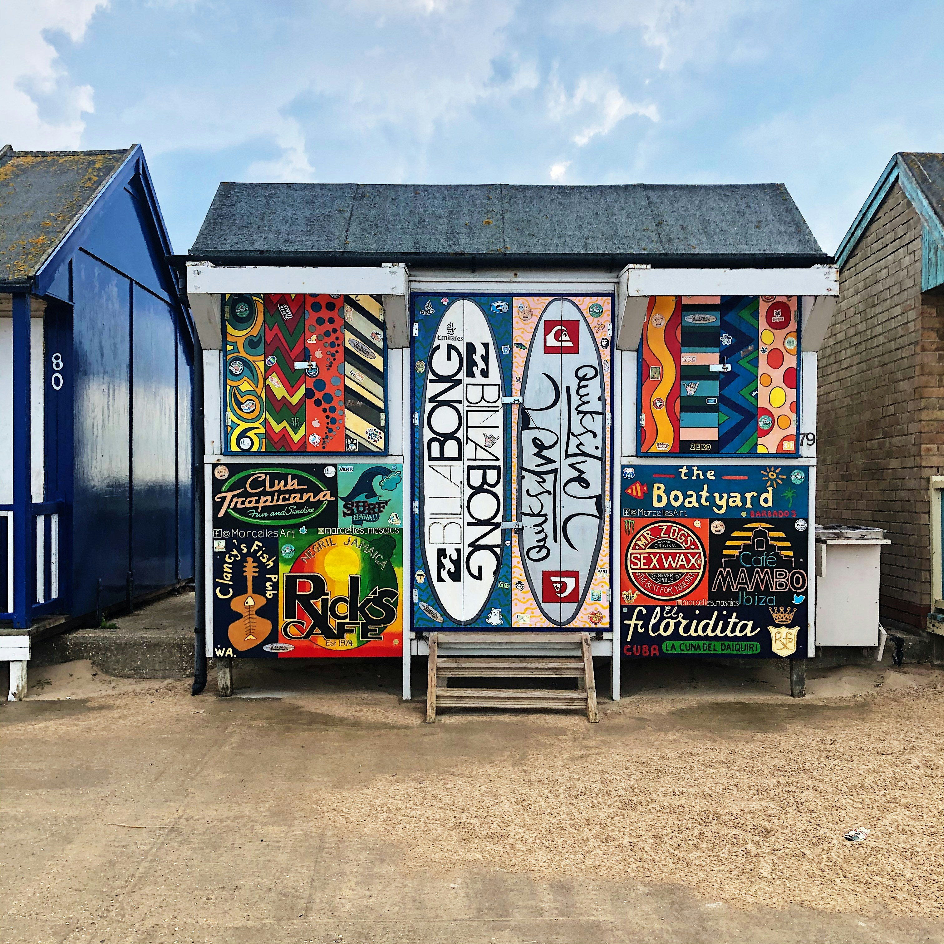 Beach hut.