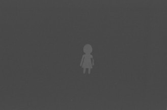 A simple, stylized icon of a person stands alone on a dark background. The figure appears minimalistic, with no facial features or detailed clothing.