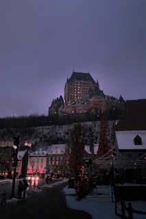 A charming Edinburgh Christmas card depicting iconic landmarks in winter.