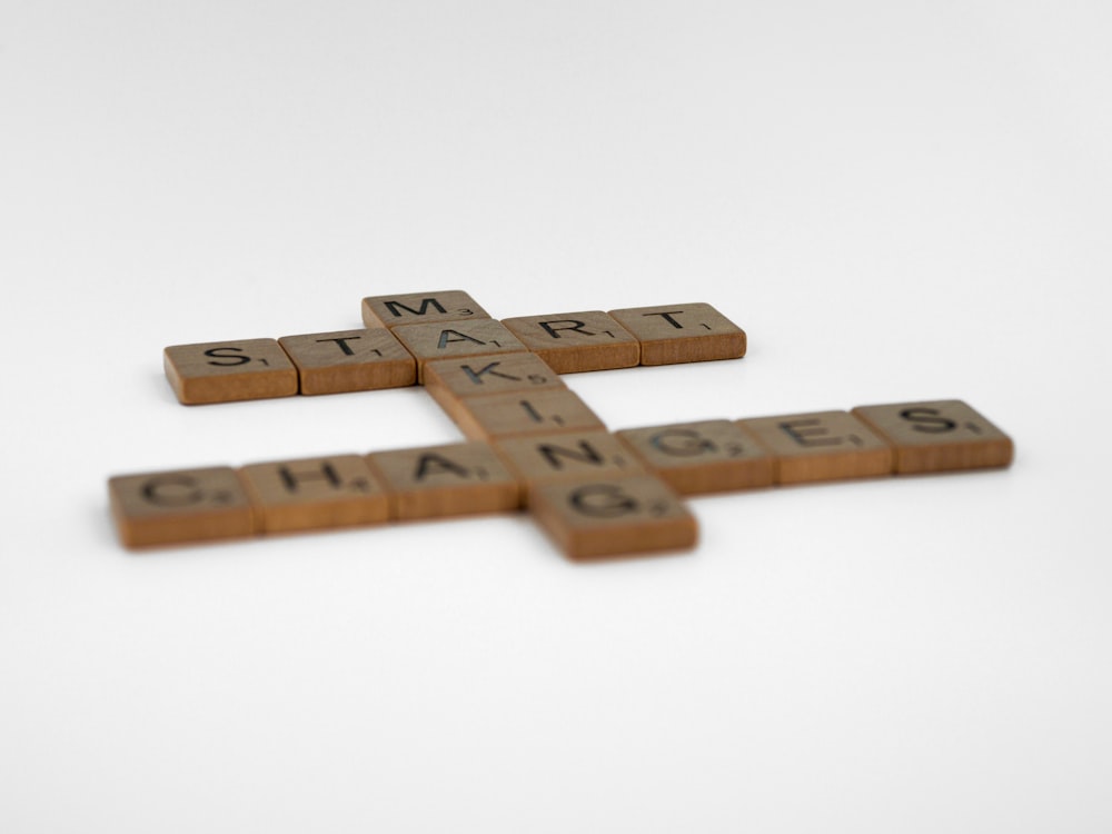 brown wooden blocks on white surface