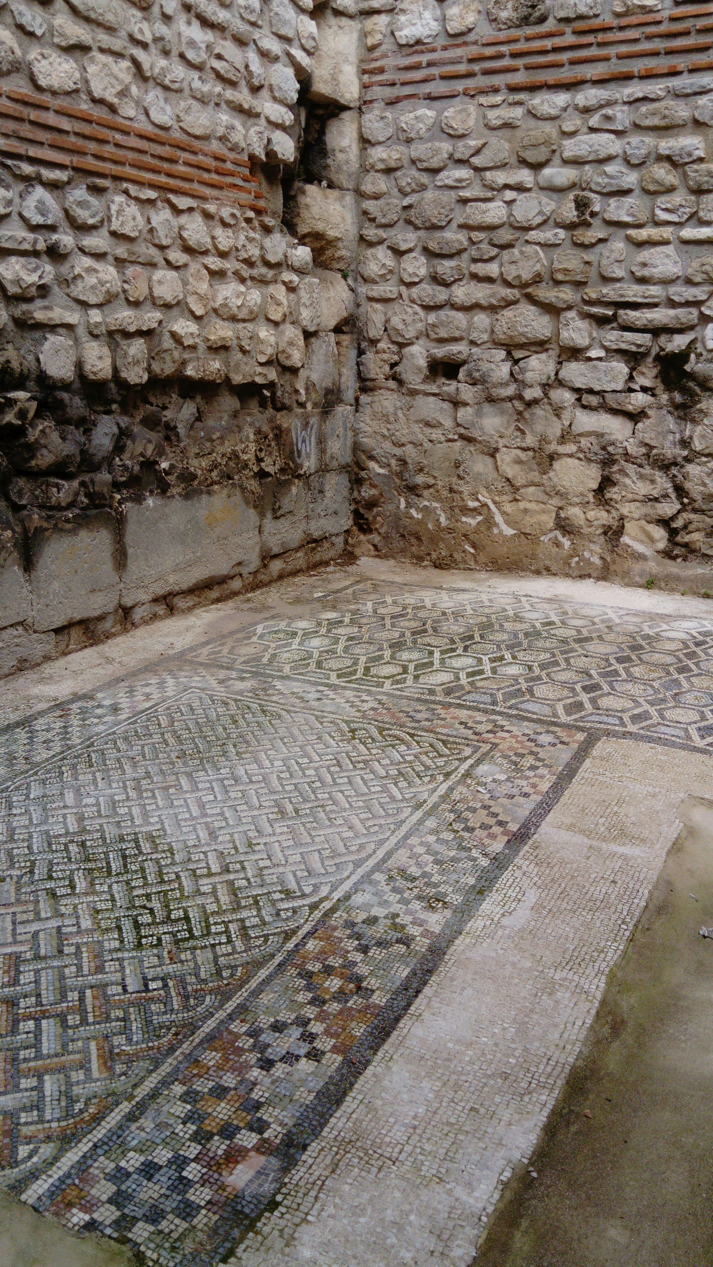Mosaic floor, Diocletian's Palace, circa 295 CE, Split, February,21 2022
