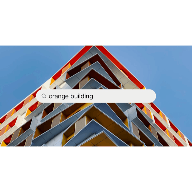 Corner of building. Modern architecture. Green and orange color in exterior  of building. 12612383 Stock Photo at Vecteezy