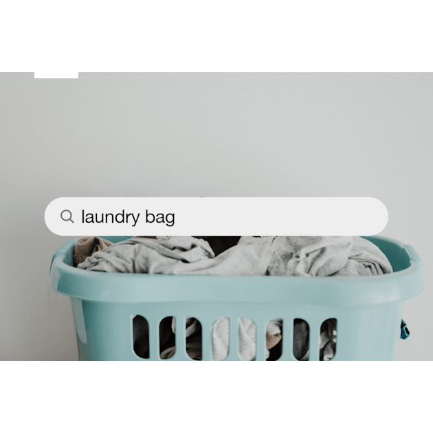 Laundry Bag On White Stock Photo - Download Image Now - Laundry