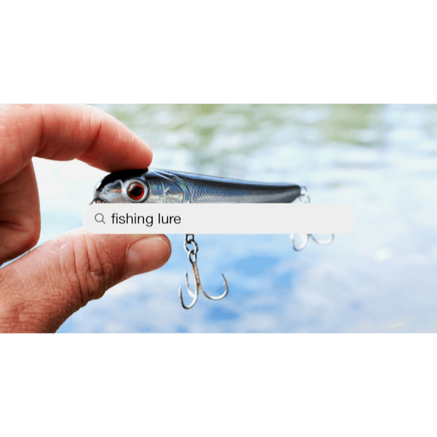 Fishing Lure on the Palm of a Person Stock Photo - Image of head