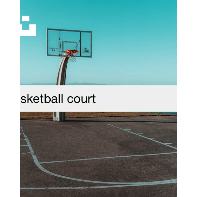 Basketball sport arena. Interior view to wooden floor of basketball court. Basketball  hoop side view. Digital 3D illustration of sport background. Stock  Illustration