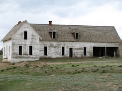 photography of white and grey house