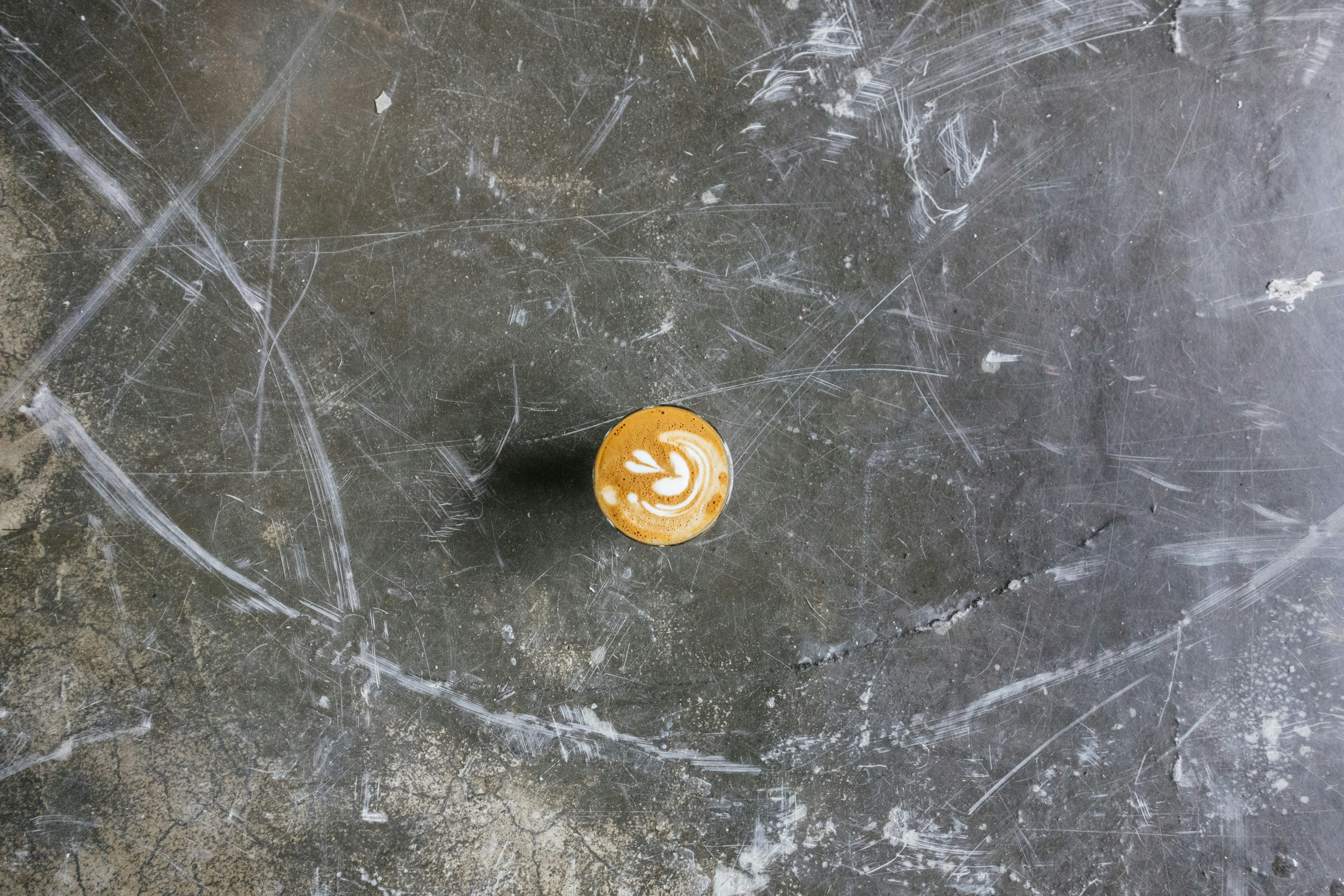 Coffee on a concrete surface