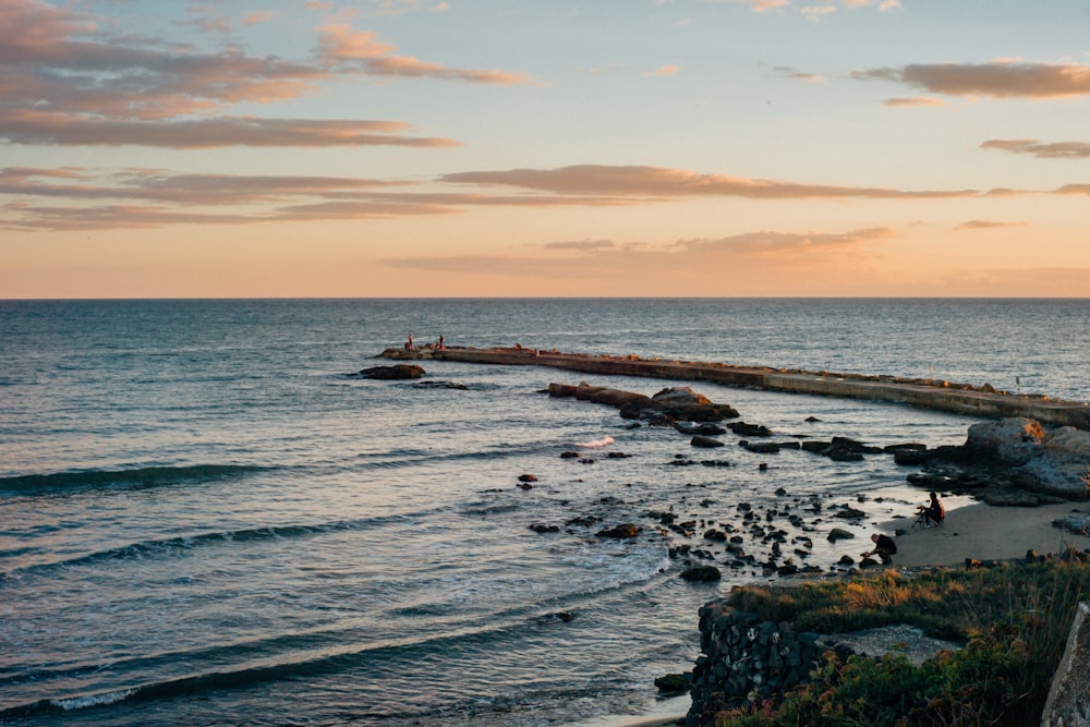 sunset over the horizon